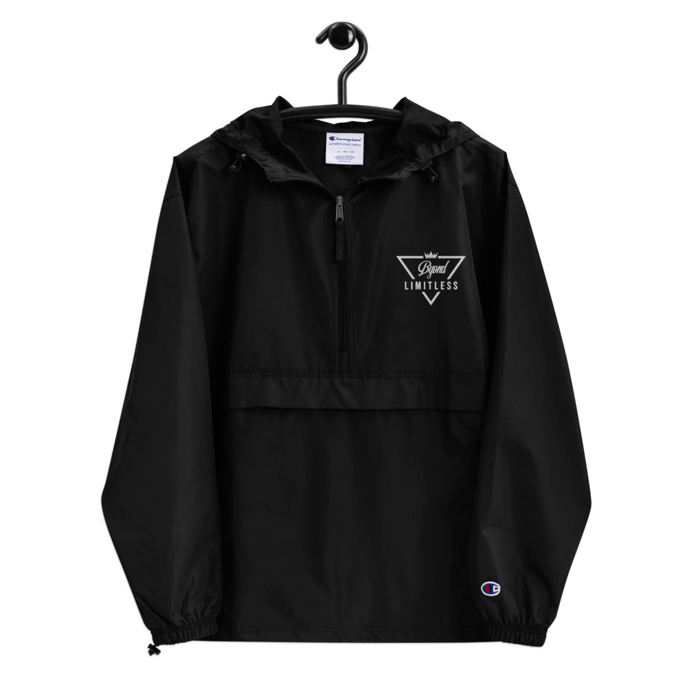 Black and shop white champion windbreaker